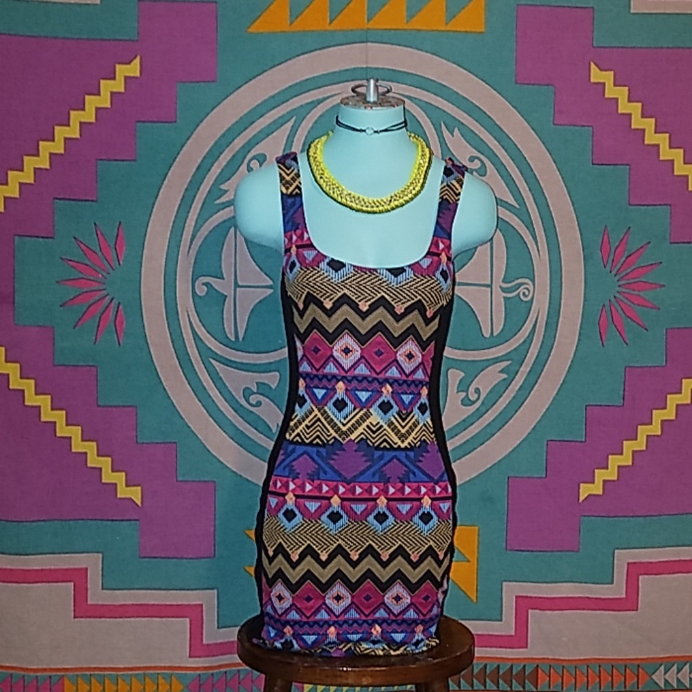 Rainbow bodycon dress